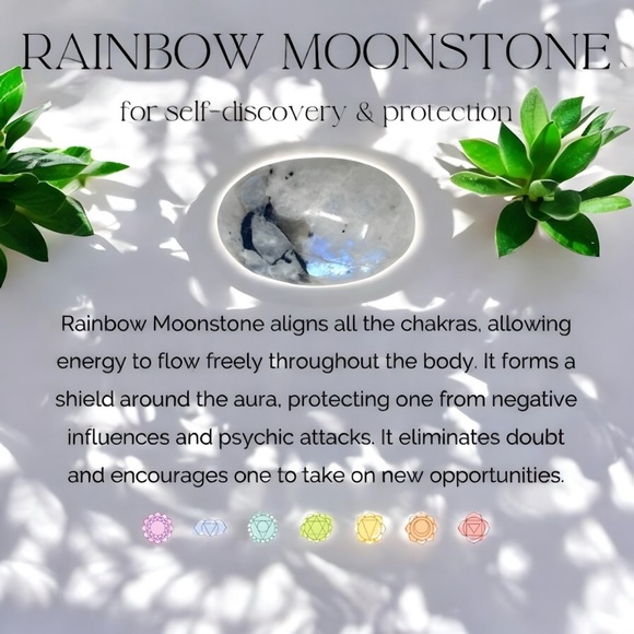 925 Sterling Silver and Triple Natural Rainbow Moonstone Ring - Picture 12 of 13